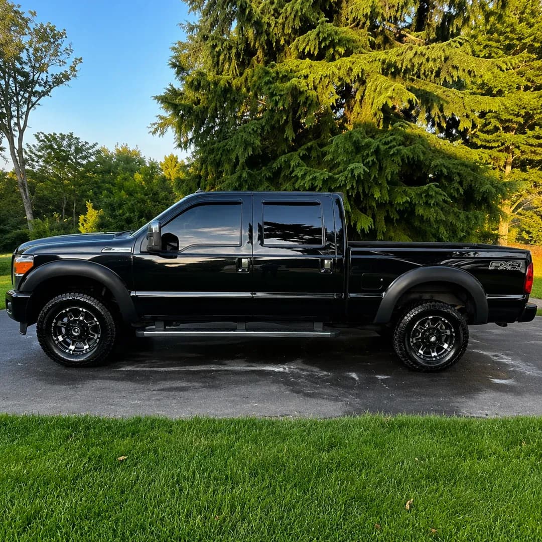 Black Ford Super Duty FX4 truck detailed